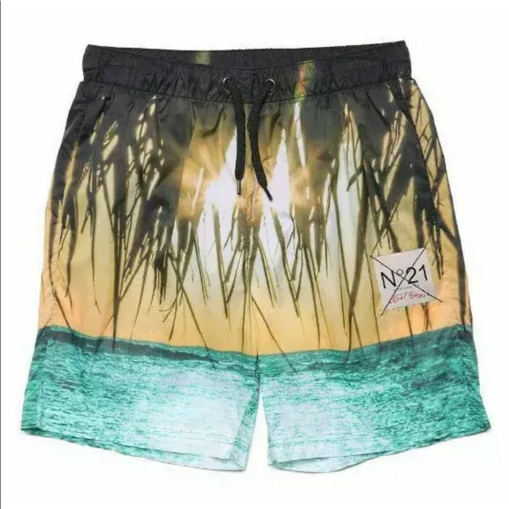 No21 Swimming Bathing Teen Boys Beach View Swim Trunks Shorts Size 12
